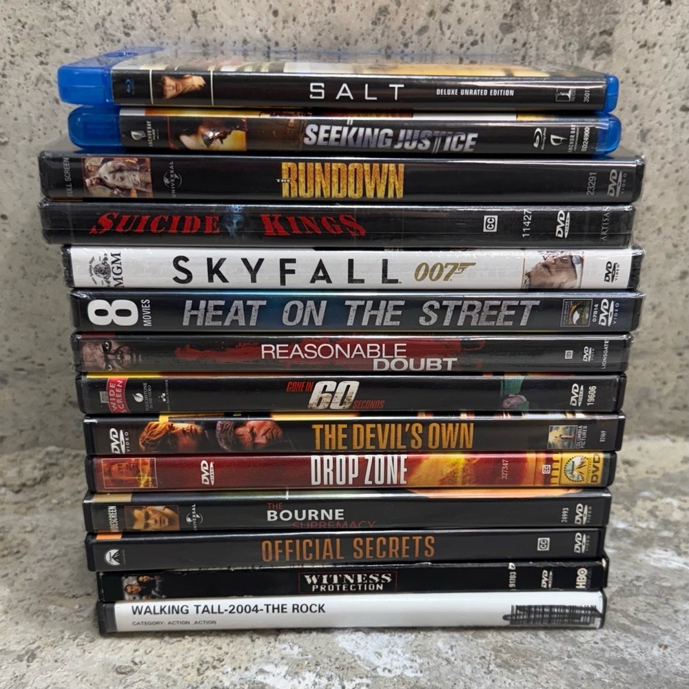 Action DVD Movie Lot Skyfall Bourne Gone in 60 Seconds Some Sealed Titles